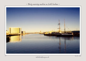 Early morning sunshine on Leith Harbour